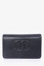 Pre-Loved Chanel™ Black CC Medium Flap Wallet