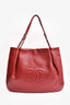 Pre-Loved Chanel™ 2012 Burgundy Caviar Leather CC Timeless Pleated Tote