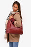 Pre-Loved Chanel™ 2012 Burgundy Caviar Leather CC Timeless Pleated Tote