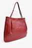 Pre-Loved Chanel™ 2012 Burgundy Caviar Leather CC Timeless Pleated Tote