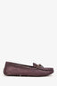 Bottega Veneta Purple Intrecciato Suede Driving Loafers Size 37