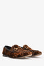 Gucci Brown Velvet GG Horsebit Loafers Size 36