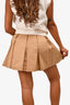 Burberry London Beige Pleated Mini Skirt Size 14Y Kids