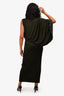 Fendi Olive Green Jersey One Shoulder Gown Size 44