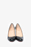 Christian Louboutin Black Leather Round Toe Pumps Size 38