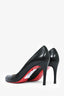 Christian Louboutin Black Leather Round Toe Pumps Size 38