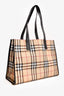 Burberry Coated Canvas Nova Check Tote (As Is)