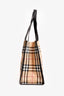 Burberry Coated Canvas Nova Check Tote (As Is)