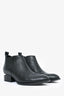 Alexander Wang Black Leather 'Kori' Ankle Boots with Silver Cutout Size 37