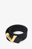 Louis Vuitton Black Fabric/Gold 'V' Belt