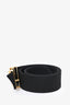 Louis Vuitton Black Fabric/Gold 'V' Belt