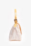 Fendi White Denim/Yellow Python Top Stitched Mamma Baguette Bag