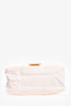 Fendi White Denim/Yellow Python Top Stitched Mamma Baguette Bag