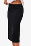 Dion Lee Black Front Slit Midi Skirt Size M