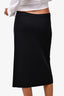 Dion Lee Black Front Slit Midi Skirt Size M