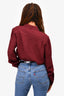 Victoria Beckham Maroon Long Sleeve Button Down Top Est. Size M