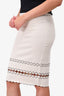 Alexander McQueen Cream/Black Trim Skirt Size M