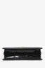 Miu Miu 2015 Black Croc Embossed Leather Crystal Embellished 'Solitaire' Bag with Strap