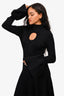 AZ Factory x Thebe Magugu Black Heavy Knit Cut Out Maxi Dress Est. Size L