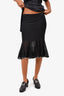 Alexander Wang Black Beaded Detail Skirt Size M