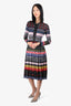 Mary Katrantzou Metallic Pleated Dress Size S