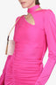 Victoria Beckham Pink Ruched Long Sleeve Dress Size 2