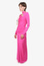 Victoria Beckham Pink Ruched Long Sleeve Dress Size 2