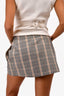 Maje Grey/Yellow Check Skort Size 38