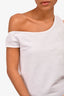 Jacquemus White Asymmetric Tank Top Size S