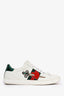 Gucci White/Green Embellished 'Ace' Sneakers Size 37