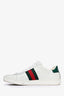 Gucci White/Green Embellished 'Ace' Sneakers Size 37