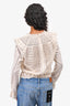 Zimmerman Cream Cotton Eyelet Long Sleeve Top Size 2