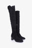 Hermes Black Suede Decibel Boots Size 37