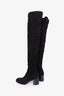 Hermes Black Suede Decibel Boots Size 37