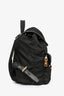 Prada Black Nylon/Saffiano Leather Double Pocket Backpack GHW