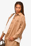 A.L.C. Beige Vegan Leather Button Up Overshirt Size XS