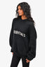 Essentials Fear of God Black Cable Knit Logo Hoodie Size S Mens