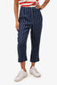 Reformation Blue/White Linen Stripe Pants Size 4