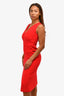 Victoria Victoria Beckham Red Wool Sleeveless Dress Size 6 US