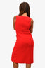 Victoria Victoria Beckham Red Wool Sleeveless Dress Size 6 US