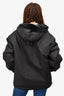 Givenchy Black Nylon/Faux Fur Reversible Hooded Parka Jacket Size 50 Mens