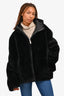 Givenchy Black Nylon/Faux Fur Reversible Hooded Parka Jacket Size 50 Mens