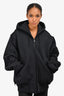 Givenchy Black Zip-Up Heavyweight Hoodie with Silver Studded Logo Size XL Mens