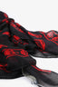 Alexander McQueen Black/Red Skull Printed Silk Scarf