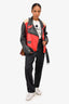 Acne Studios Black/Red Leather Biker Jacket Size 42