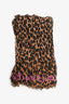 Louis Vuitton Leopard Print Cashmere/Silk Pink Logo Scarf