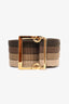 Gucci Brown Striped Fabric Belt Size 80/32