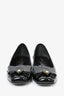 Fendi Black Patent Leather Bow Ballet Flats Size 35