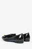 Fendi Black Patent Leather Bow Ballet Flats Size 35