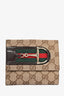 Gucci Brown Canvas/Leather Monogram Web Horsebit Wallet